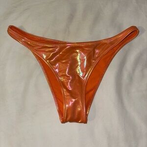 Metallic orange bikini bottoms